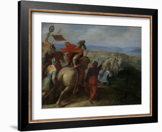 Romans Nearly Overpower the Army of Julius Civilis Through the Treachery of a Batavian-Otto van Veen-Framed Art Print