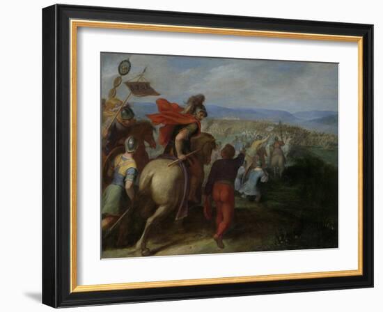 Romans Nearly Overpower the Army of Julius Civilis Through the Treachery of a Batavian-Otto van Veen-Framed Art Print