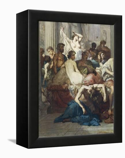 Romans of Decadence, 1847-Thomas Couture-Framed Premier Image Canvas