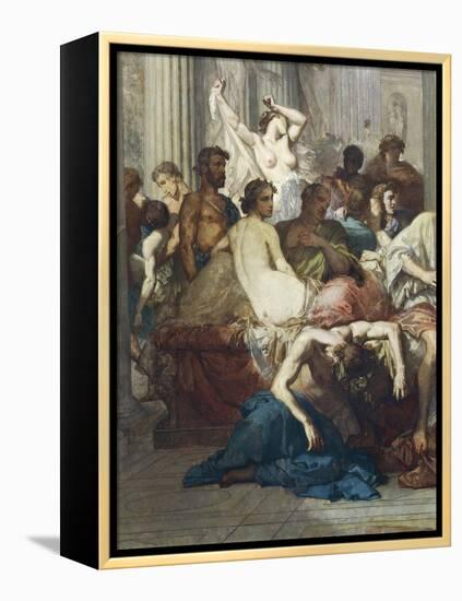 Romans of Decadence, 1847-Thomas Couture-Framed Premier Image Canvas