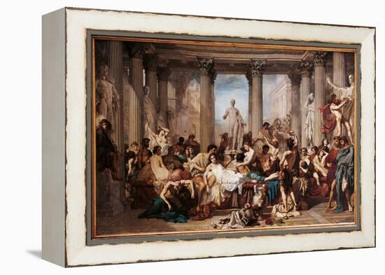 Romans of the Decadence, by Thomas Couture,-Thomas Couture-Framed Stretched Canvas