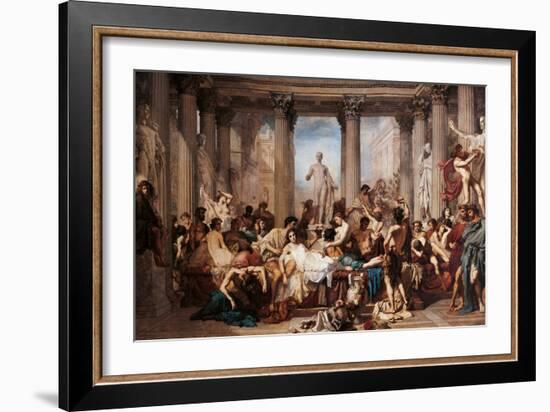 Romans of the Decadence-Thomas Couture-Framed Art Print