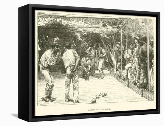 Romans Playing Bowls-null-Framed Premier Image Canvas