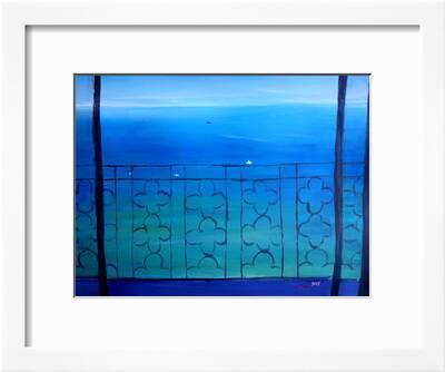 Romantic Balcony In The Mediterranean Art Print M Bleichner Art Com