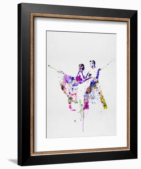 Romantic Ballet Watercolor 2-Irina March-Framed Art Print