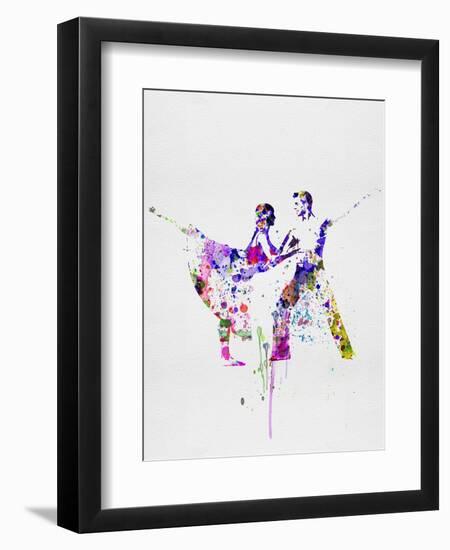 Romantic Ballet Watercolor 2-Irina March-Framed Art Print