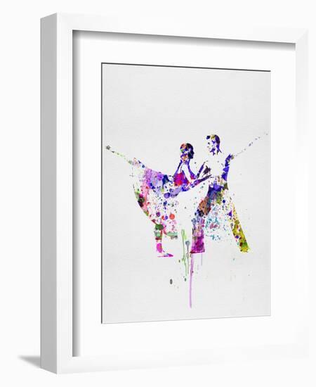 Romantic Ballet Watercolor 2-Irina March-Framed Art Print