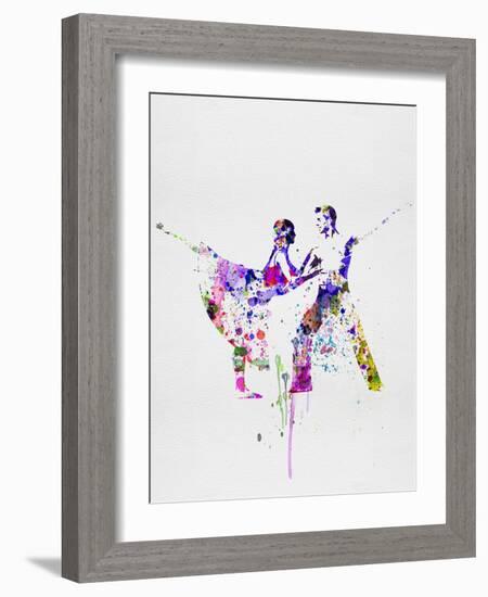 Romantic Ballet Watercolor 2-Irina March-Framed Art Print