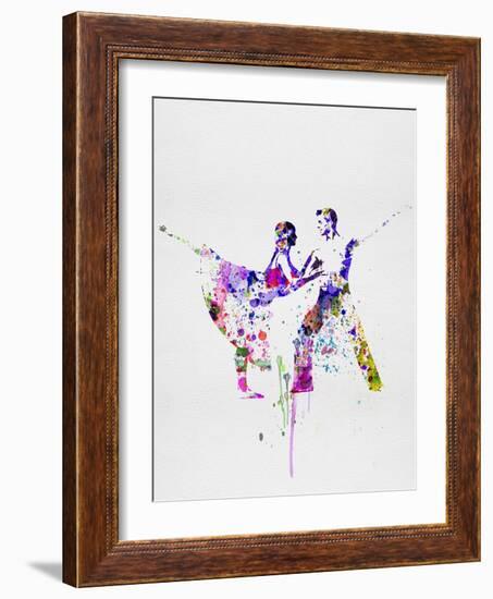 Romantic Ballet Watercolor 2-Irina March-Framed Art Print