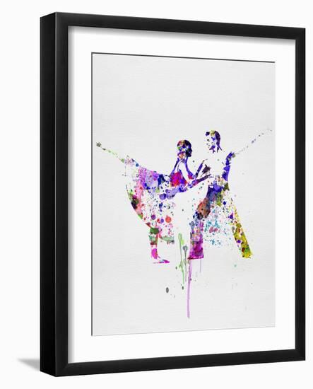 Romantic Ballet Watercolor 2-Irina March-Framed Art Print