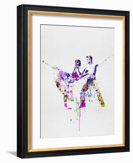 Romantic Ballet Watercolor 2-Irina March-Framed Art Print