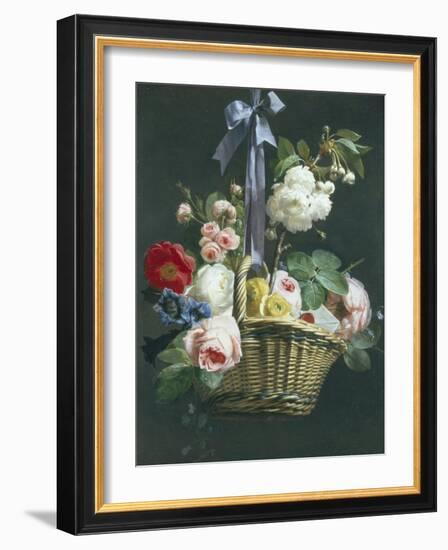 Romantic Basket of Flowers-Antoine Berjon-Framed Giclee Print