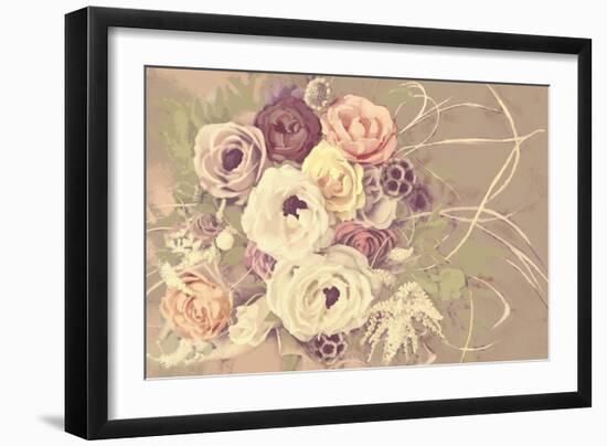 Romantic Bouquet-null-Framed Premium Giclee Print