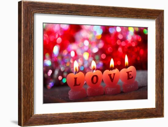 Romantic Candles-maksheb-Framed Art Print