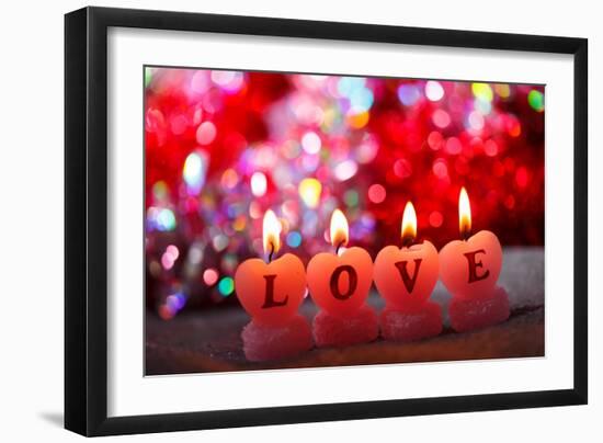 Romantic Candles-maksheb-Framed Art Print