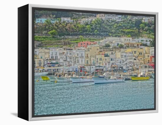 Romantic Capri Island Italy in Golfo di Naples-Markus Bleichner-Framed Stretched Canvas