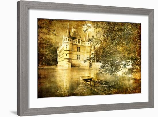 Romantic Castle - Artistic Toned Picture In Retro Style-Maugli-l-Framed Art Print