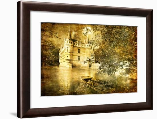 Romantic Castle - Artistic Toned Picture In Retro Style-Maugli-l-Framed Art Print