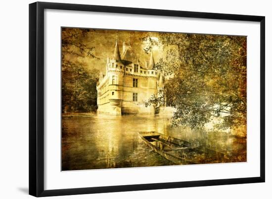 Romantic Castle - Artistic Toned Picture In Retro Style-Maugli-l-Framed Art Print