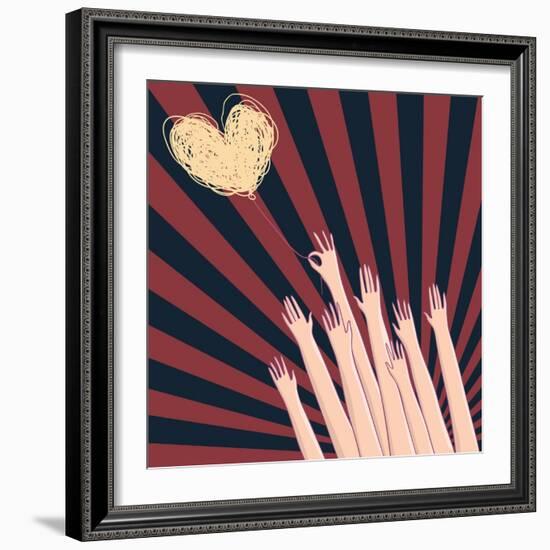 Romantic Concept-smilewithjul-Framed Art Print