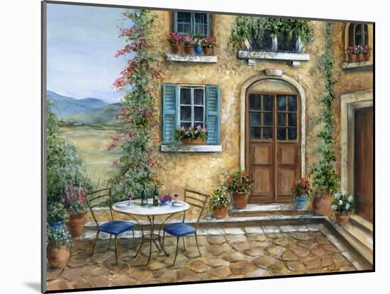 Romantic courtyard-Marilyn Dunlap-Mounted Art Print