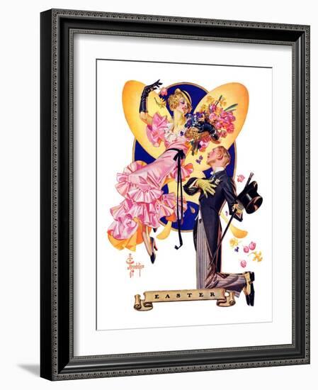 "Romantic Easter,"March 31, 1934-Joseph Christian Leyendecker-Framed Giclee Print