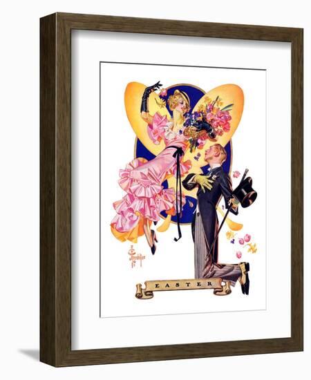 "Romantic Easter,"March 31, 1934-Joseph Christian Leyendecker-Framed Giclee Print