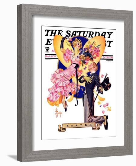 "Romantic Easter," Saturday Evening Post Cover, March 31, 1934-Joseph Christian Leyendecker-Framed Giclee Print