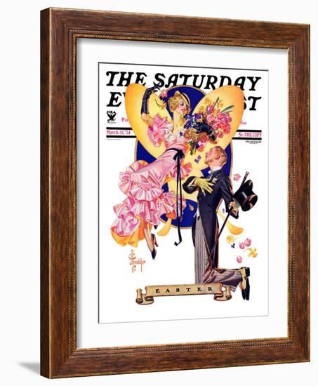 "Romantic Easter," Saturday Evening Post Cover, March 31, 1934-Joseph Christian Leyendecker-Framed Giclee Print