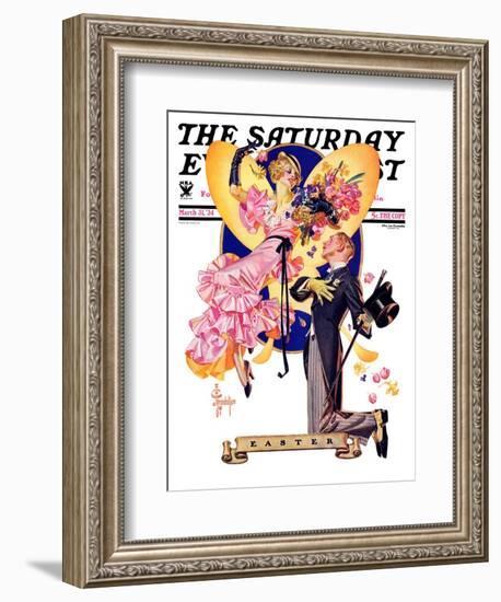 "Romantic Easter," Saturday Evening Post Cover, March 31, 1934-Joseph Christian Leyendecker-Framed Giclee Print