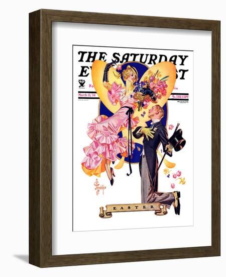 "Romantic Easter," Saturday Evening Post Cover, March 31, 1934-Joseph Christian Leyendecker-Framed Giclee Print