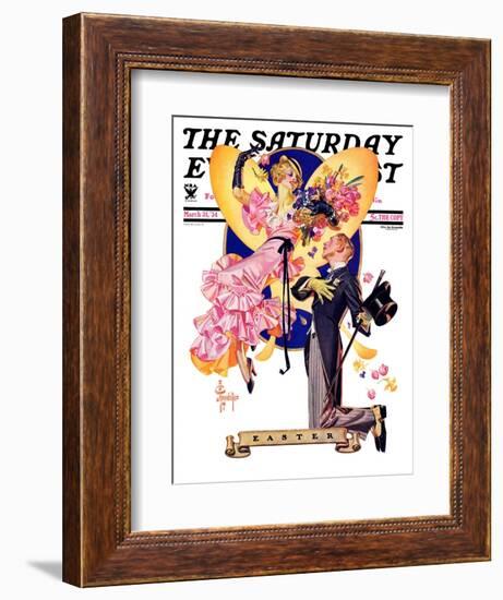 "Romantic Easter," Saturday Evening Post Cover, March 31, 1934-Joseph Christian Leyendecker-Framed Giclee Print