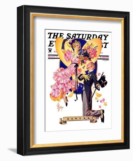 "Romantic Easter," Saturday Evening Post Cover, March 31, 1934-Joseph Christian Leyendecker-Framed Giclee Print