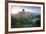 Romantic Fantasy Magical Castle Ruins against Stunning Vibrant Sunrise-Veneratio-Framed Photographic Print