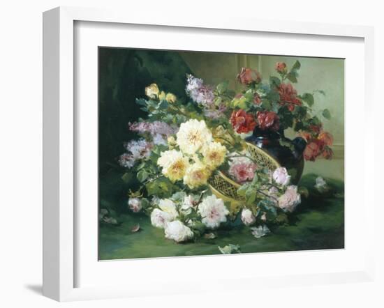 Romantic Flowers-Eugene Henri Cauchois-Framed Giclee Print