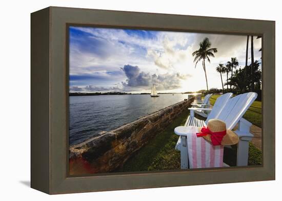 Romantic Hamilton Bay Sunset, Bermuda-George Oze-Framed Premier Image Canvas