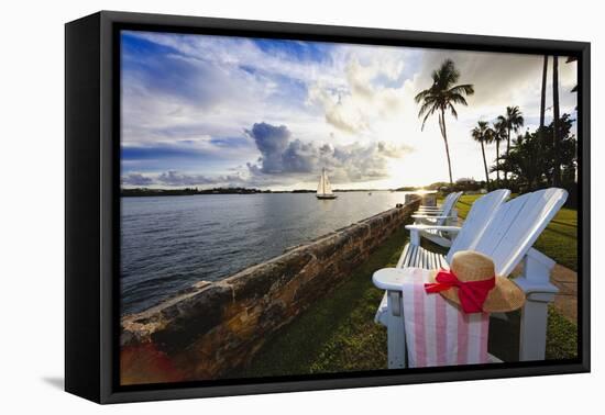 Romantic Hamilton Bay Sunset, Bermuda-George Oze-Framed Premier Image Canvas