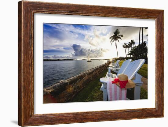 Romantic Hamilton Bay Sunset, Bermuda-George Oze-Framed Photographic Print