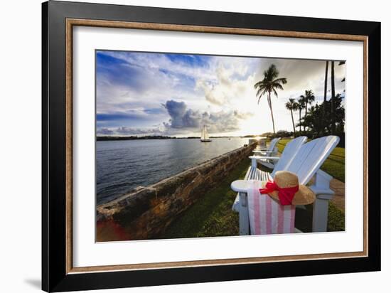 Romantic Hamilton Bay Sunset, Bermuda-George Oze-Framed Photographic Print