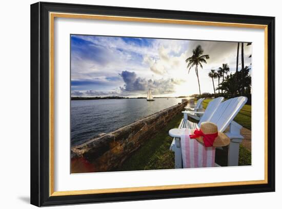 Romantic Hamilton Bay Sunset, Bermuda-George Oze-Framed Photographic Print