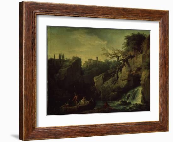 Romantic Landscape (Landscape in the Taste of Salvatore Ros), 1746-Claude Joseph Vernet-Framed Giclee Print