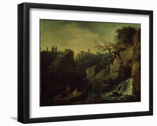 Romantic Landscape (Landscape in the Taste of Salvatore Ros), 1746-Claude Joseph Vernet-Framed Giclee Print