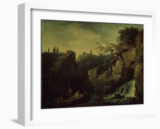 Romantic Landscape (Landscape in the Taste of Salvatore Ros), 1746-Claude Joseph Vernet-Framed Giclee Print