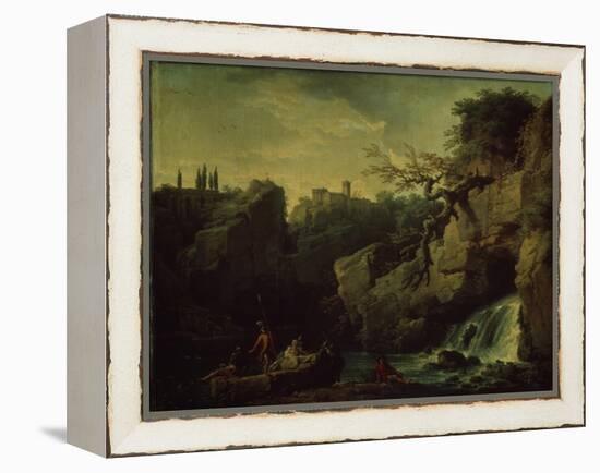 Romantic Landscape (Landscape in the Taste of Salvatore Ros), 1746-Claude Joseph Vernet-Framed Premier Image Canvas