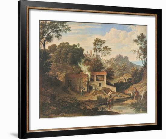 Romantic Landscape near Olevano-Joseph Anton Koch-Framed Collectable Print