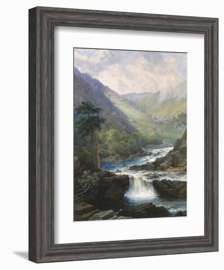 Romantic Landscape with Waterfall-George Beetholme-Framed Giclee Print