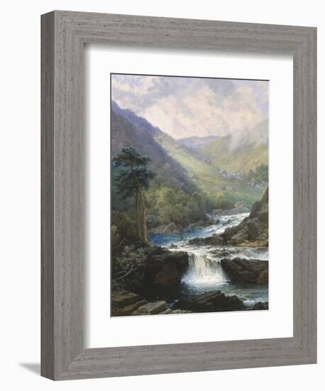 Romantic Landscape with Waterfall-George Beetholme-Framed Giclee Print