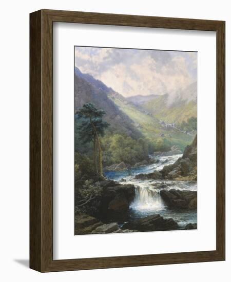 Romantic Landscape with Waterfall-George Beetholme-Framed Giclee Print