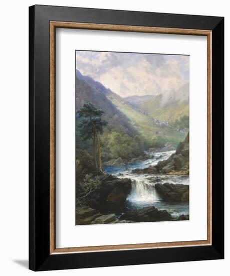 Romantic Landscape with Waterfall-George Beetholme-Framed Giclee Print