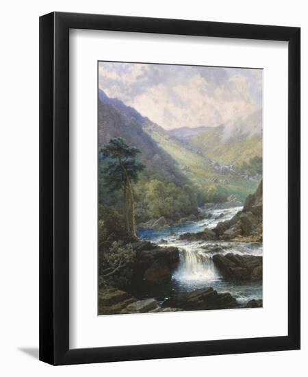 Romantic Landscape with Waterfall-George Beetholme-Framed Giclee Print